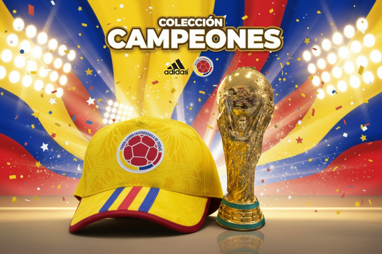 Gorra Selección Colombia con Trofeo Copa del Mundo FIFA 2026